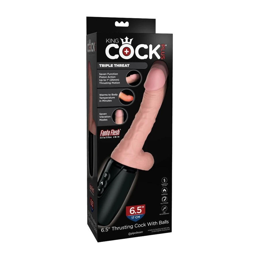 KING COCK - PLUS TRIPLA MINACCIA PELLE CHIARA